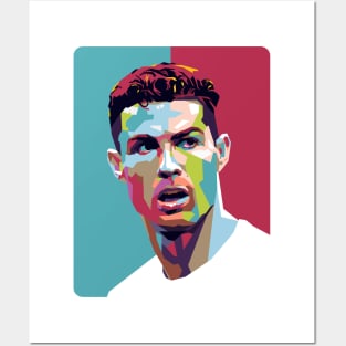 Cristiano Ronaldo 7 Pop Art Portrait Posters and Art